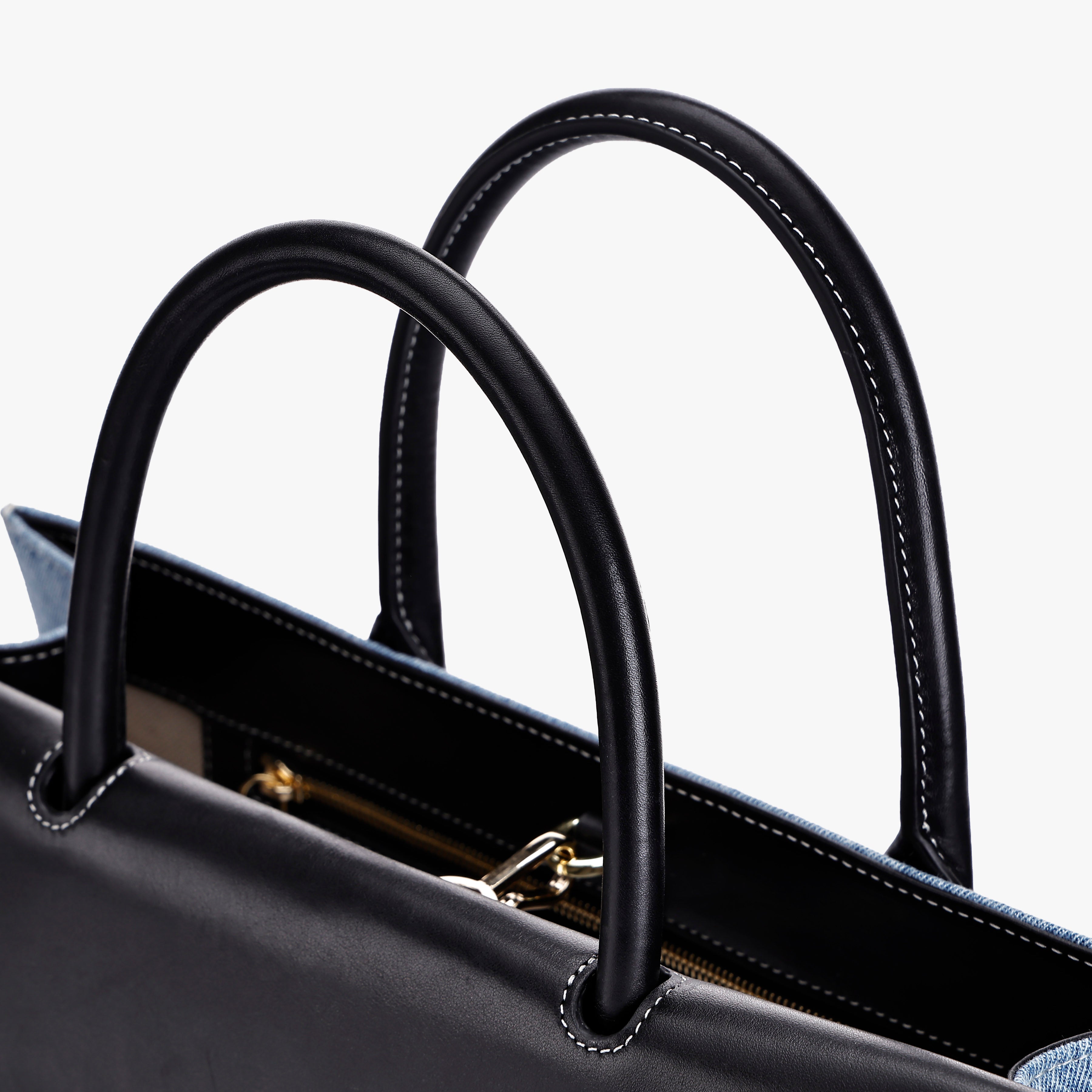 Civis Structured Briefcase Denim Blue