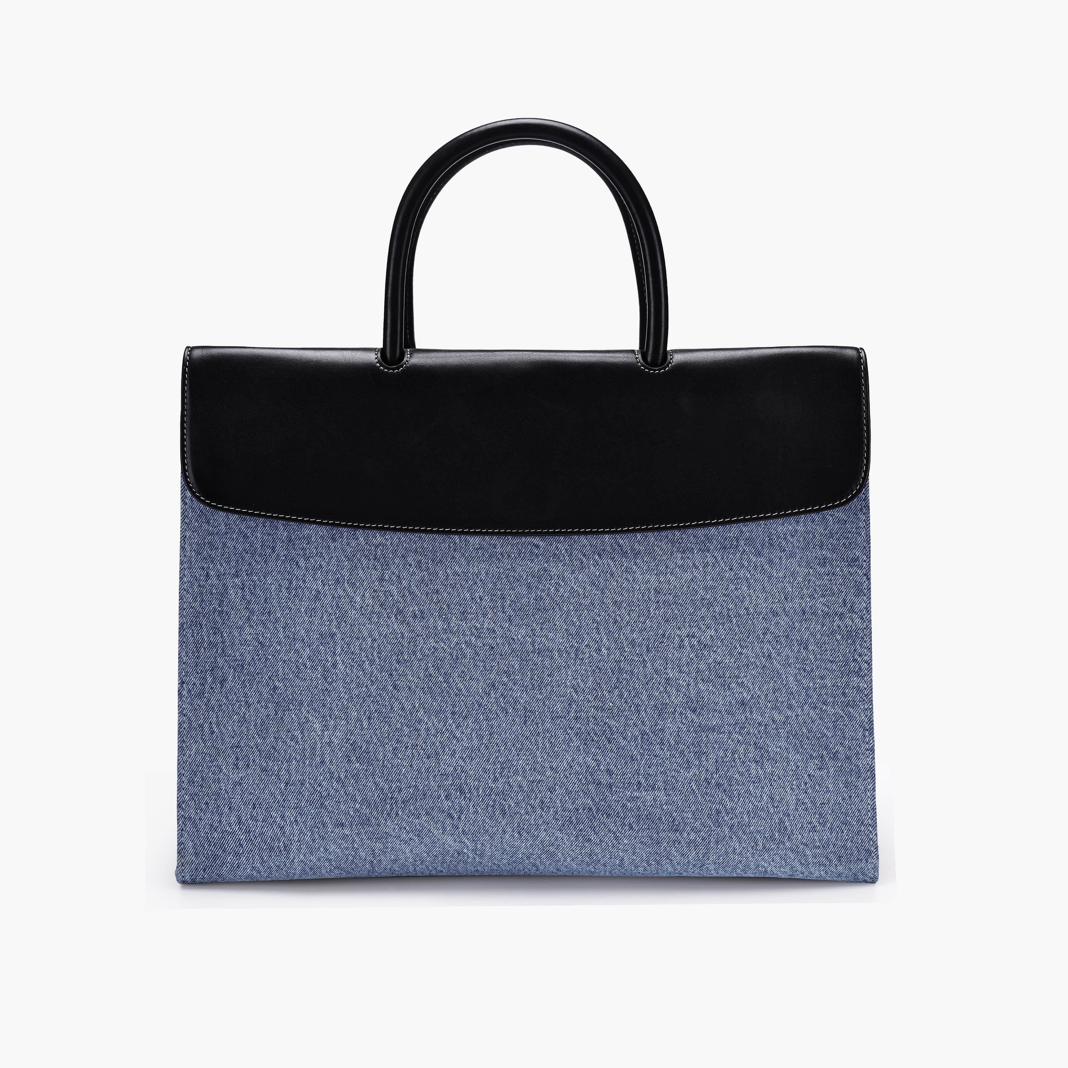 Civis Structured Briefcase Denim Blue