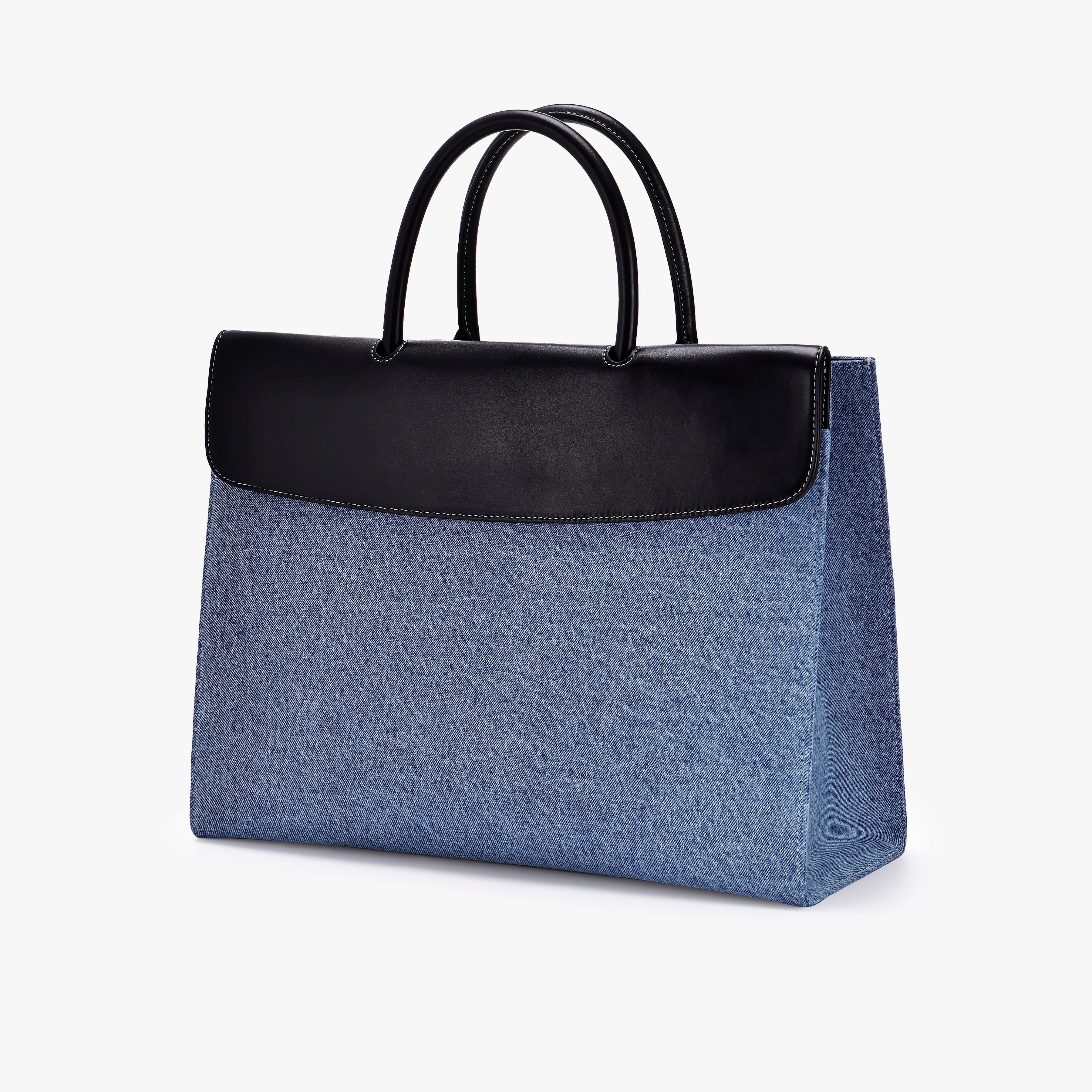 Civis Structured Briefcase Denim Blue